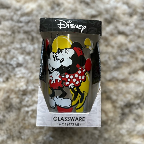 NWT Disney Mickey and Minnie Mouse Glassware 16oz - Picture 3 of 3